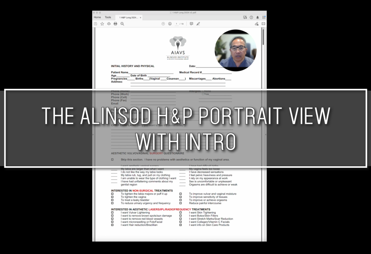 The Alinsod H&P Portrait View with Intro